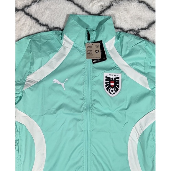 PUMA Austria National Team OFB Prematch Woven Jacket Blue Men's Sz M *NEW* $100 - Picture 4 of 9